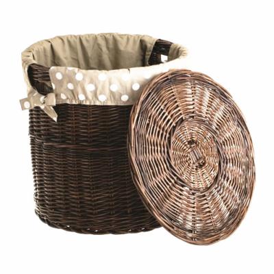 China Cheap Sustainable Laundry Basket Willow Dirty Laundry Basket , Basket Made Of Willow for sale