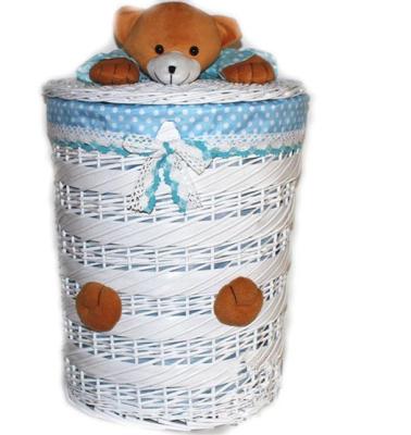 China Europe high quality wicker laundry basket with lid for home for sale