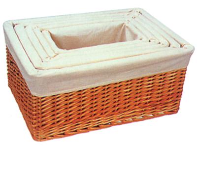 China Sustainable Household Sundries Willow Storage Basket Home Storage Basket With Liner for sale