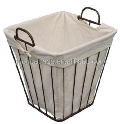 China Durable Durable Metal Wire Storage Baskets With Liners Toys Organizer Baskets for sale