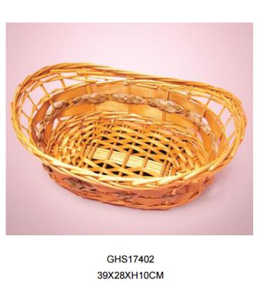 China Viable Wholesale Cheap Big Wicker Pizza Basket Tray Willow Basket for sale