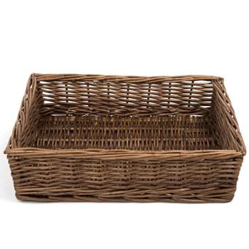 China Wholesale Willow Storage Basket Tray Cheap Wicker Tray Eco-friendly Material for sale