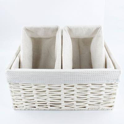 China Egg Food Sustainable Paper Weaving Basket With Logo for sale