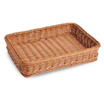 China Sundries PE rattan basket, plastic trays for food for sale