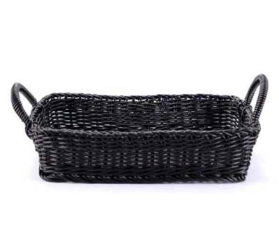 China Handmade Plastic Strap Woven Display Basket for sale