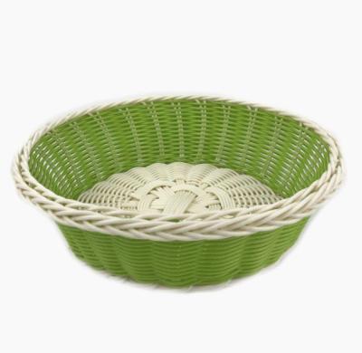 China Large durable rattan plastic tray for food for sale