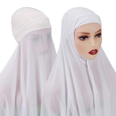 China YUNJING Women's Long New Jersey Hijab Undercap With Muslim Chiffon Hijab Shawls Hijab Scarf For Women for sale