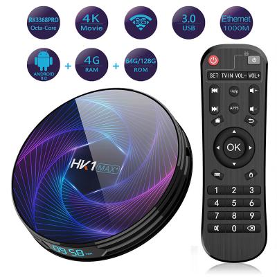 China Custom YUTMART Android 9.0 Max HK1 + Rk3368 4gb 64gb Ocat Core 1000M Lan Android Tv Box With Runtime Screen Round Shape for sale