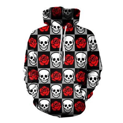 China 2021 Autumn Factory Wholesale OEM Men Pullover Plain Skull Logo Polyester Hoodies 100% Custom Printing Anti Shrink With Pocket for sale