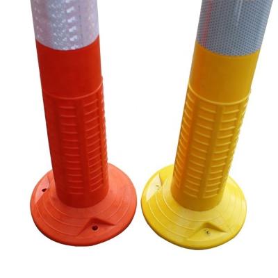 China PU 75cm Traffic Column Traffic Lights Reflective Warning Post For Road Safety for sale