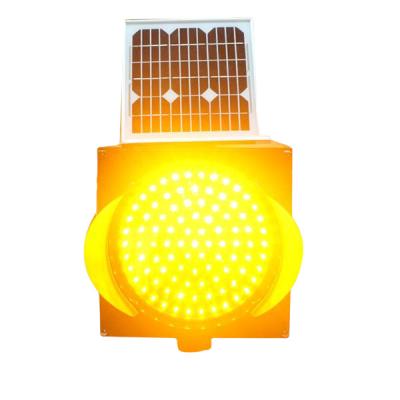 China PC Engineering Plastic & Led Flashing Light Anti-UV Shenzhen Strobe Manufacture Solar Panel Power Emergency Warning 300mm Yellow 400mm Solar Traffic Lights for sale