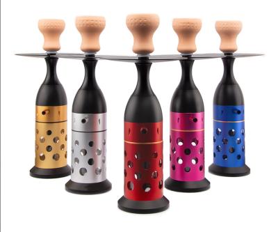 China Smooking Shisha Alex Luxury Portable LED Hookah Set Rocket Small Shisha Chicha Narguile With Led for sale