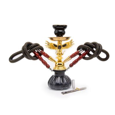 China Smooking Shisha ALEX Smoking Accessories Metal Pumpkin 11 INCH Portable Hookah Set Eagle Hookah With Metal Tong Gold for sale