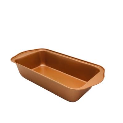 China Wholesale Bakeware Carbon Steel Dish Rectangle Stocked Baking Bread Bake Large Double-winged Toast Pan for sale