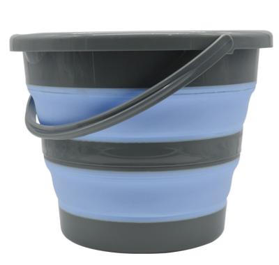 China Viable Race Pail Bucket Silicone Collapsible Bucket 10L Collapsible Top for sale