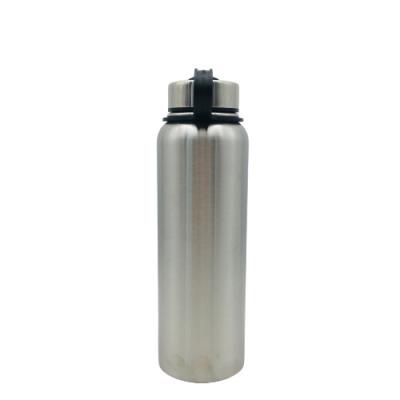 China 1.15L Stainless Steel Water Bottle Screw Top Stocked Sport Squeezing Type Water Bottle With Silicone Handle for sale