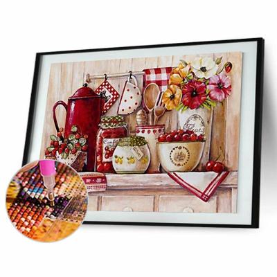 China Wholesale Custom Mordern Photo Kitchen Drill Diamond Painting Embroidery DIY Cross Stitch Decor Gift Full for sale