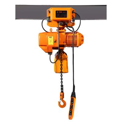 China Lieying heavy lifting electric chain hoist 380v 3 phase for lifting cranes 5 ton 10 ton electric chain hoist with trolley for sale