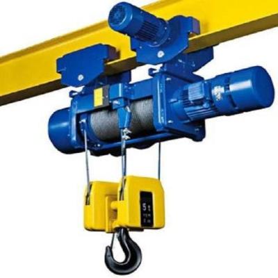 China CD Electric Wire Rope Hoist 5 Ton 10 Ton Crane Ring Electric Hoist Chain Hoist CD1/MD1 for sale