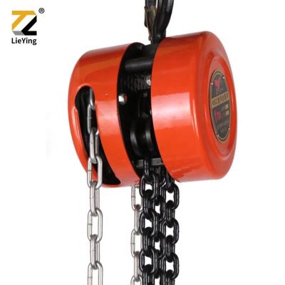 China Forged Chain Hoist Alloy Traction Lift Lift 5 Tons Manual Chain Pulley Block Chain Hoist for sale