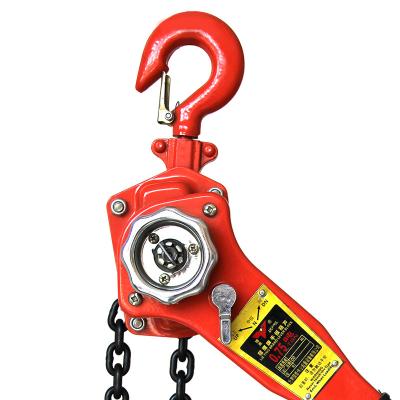 China Building Material Stores Lieying Manual Lever Block 0.75ton 1.5ton Hand Lever Crane With G80 Elevator Chain for sale