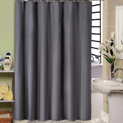 China Amazon Hot Selling Polyester Shower Curtain Modern Solid Gray Hotel Waterproof Shower Curtain Modern Waterproof Shower Curtain for sale