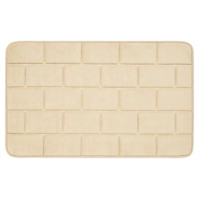 China Factory Wholesale High Quality Bathroom Washable Mat Brick Type 3D Embossing for Bathtub Non-Slip Water Absorption and Quick Drying for sale