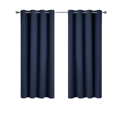 China Luxury Dark High Density 100% Shading Blackout Fabric Retro Blackout Polyester 90% Solid Color Curtain OEM for sale