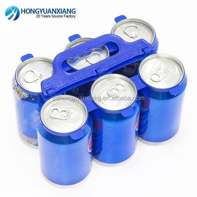 China Aluminum Beer Can Refillable Rings Box Plastic 6 Holders Pack Aluminum Cans for Beer Coke and Beverage Hand Held Buckle for sale