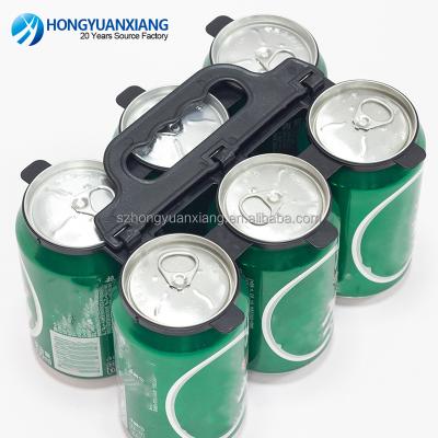 China 6 Pack Refillable Plastic Beer Bottle Carrier With Easy Ring Plastic High Quality Beer Can Handle Beer Can Holder Carrier for sale