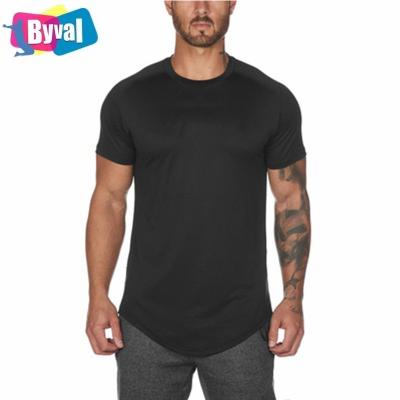 China Wholesale High Quality Plus Size Anti-Wrinkle Short Crew Neck Men's Custom Size Sleeve T-shirts Sports Muscle Tee for sale