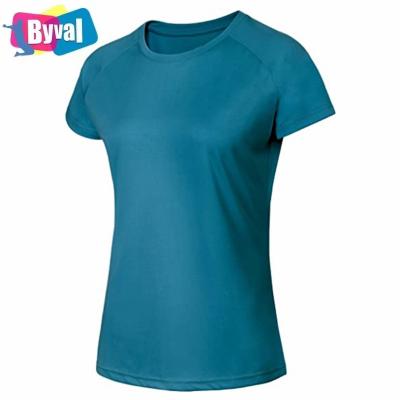 China Anti-Wrinkle Women's Short Sleeve Shirts UPF 50+ Sun Protection Workout Quick Dry Sporty T-Shirts for sale