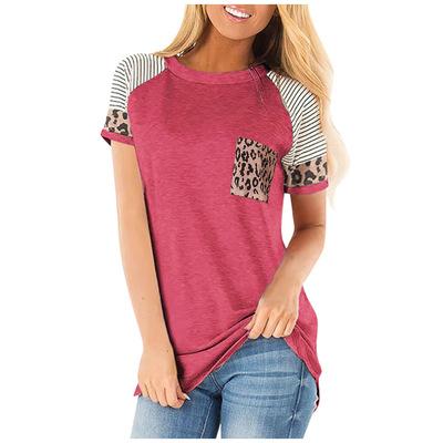 China Wholesale Custom Logo Fashion Street Wear Women Anti-wrinkle Short Sleeve Round Neck T-shirt With Pocket for sale