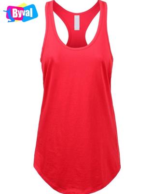 China Online Shopping Anti-Pilling Women's Tank Top Base Runner-Back Tank Top With Scallop Bottom 100%Cotton Ladies Singlets for sale