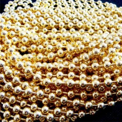 China Gold Chain Beads Gold Plated 14K Gold Ball Chain Beads Chain for sale