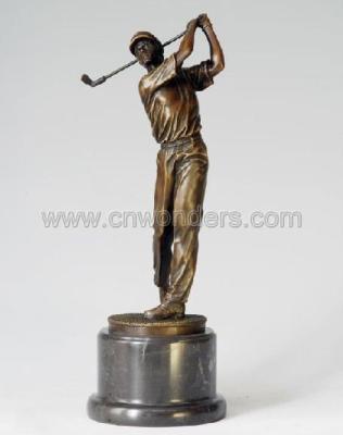 China Europe's Best Selling Abstract Bronze Golf Statue for sale