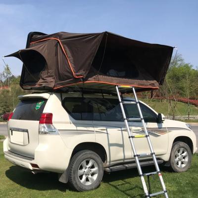 China Diagonal Bracing Type 420D Oxford Tent 4 People Car Side Tent 4 People Car Side Awning Hardshell Outdoor Car Roof Top Tent Offroad Roof Top Tent for sale