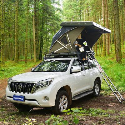 China Diagonal Tethering Type Army Green Color 2 or 3 Person 4x4 Car Outdoor Electronic Top Hard Shell Tent Roof Top Tents for Camping for sale