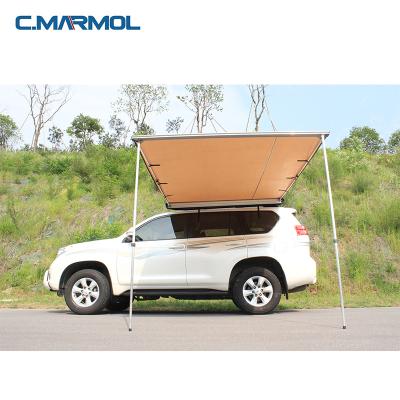 China Diagonal Tying Type Automatic Car Awning Roof Top Tents Side Canopy Camping Outdoor Tent for sale