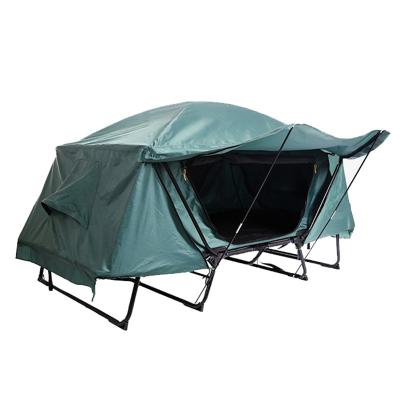 China Diagonal tie type double folding tent cradle tents 1 person aluminum pole winter camping tent outdoor cradle for sale