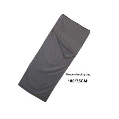 China Pancake Style High Quality Low Price Fleece Sleeping Bag Travel Camping Sheet Lightweight Portable Sleeping Bag Liner for sale