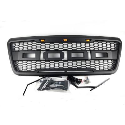 China ABS Front Bumper Grille Raptor Grille Racing Grill With LED Light For Ford F150 2004 2005 2006 2007 2008 ABS for sale