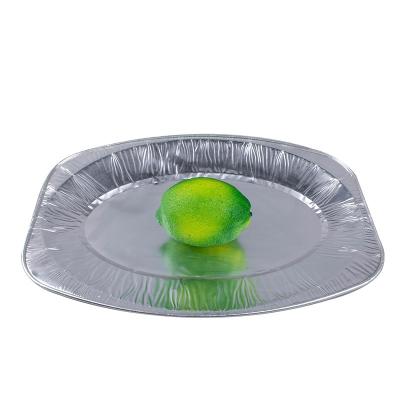 China Travel Baking Cooking Use Disposable Oval Food Trays Cheap Aluminum Foil Turkey Tray for sale