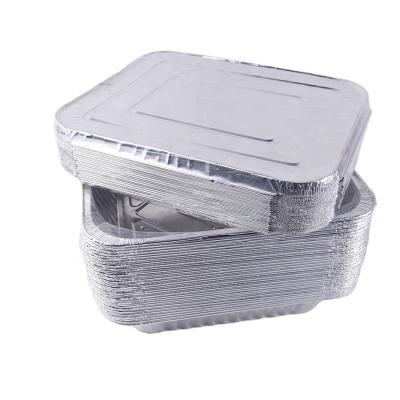 China 1.5Lb Eco-Friendly Food Baking Disposable Aluminum Foil Pizza Pan 9x13 Aluminum Take Out Container For Microwave Oven for sale