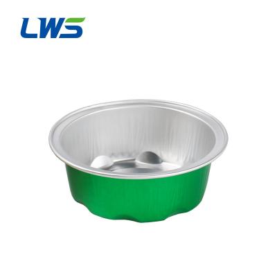 China Widely Used LWS-RC70 55ml Small Round Aluminum Cup For Cake Color Foil Baking Disposable Cups With Lid for sale