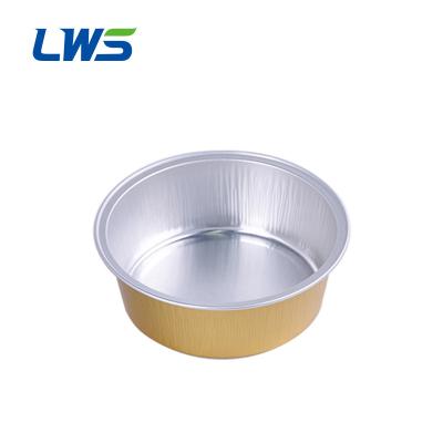 China LWS-RC95 150ml Wholesale Round Widely Used Disposable Aluminum Foil Mini Cupcake Cupcake With Lid for sale