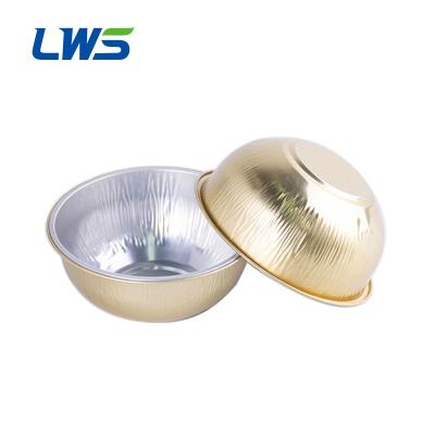 China LWS-RC115 330ml Widely Used Disposable Colorful Round Cake Aluminum Foil Container Bakery Cup Maker for sale