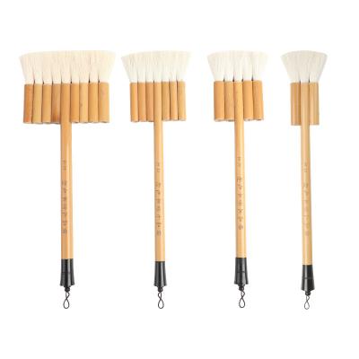 China High Quality Bamboo Handle Wool Hair Artists Watercolor Oil Acrylic Gouache Paint Brush Apply To Watercolor Gouache Oil Paint Bottom Color And Background Brush for sale