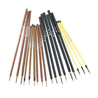 China Watercolor Oil Acrylic Gouache Painting Multi Fine Animal Hair Artist Brush Line Drawing Eyebrow Brush Watercolor Oil Painting Detailing Brush for sale