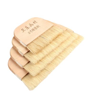 China High Quality Watercolor Oil Acrylic Gouache Shading Brush Log Shading Handle Straighten Hair Artists Brush Large Flat Head Watercolor Gouache Acrylic Oil Painting Brush for sale